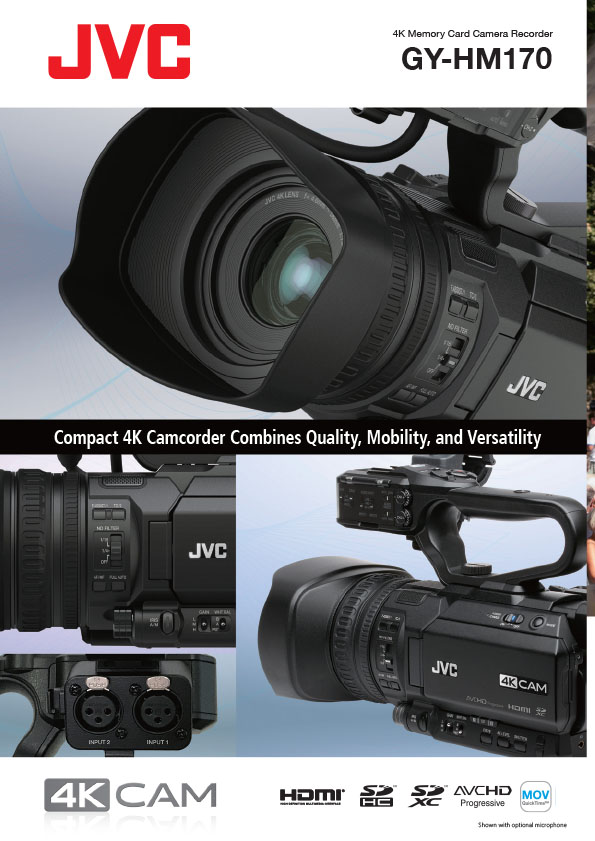 Videocamera 4K GY-HM170E